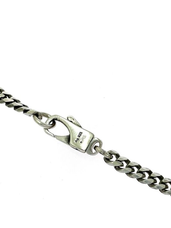 ★SOLD★ Gucci Silver Diagonal Interlocking Necklace 925 Engraved - Picture 6 of 6
